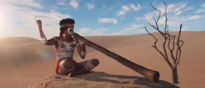 Pub airwaives no limit : un aborigene joue du didgeridoo sans limite