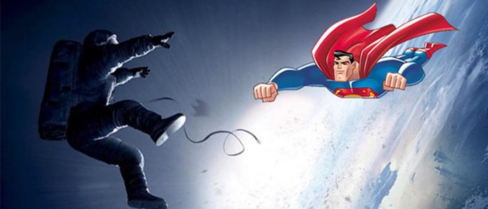 superman sauve Sandra Bullock dans Gravity