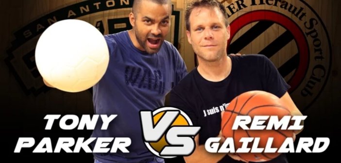 Tony Parker vs Rémi Gaillard : trickshots basket