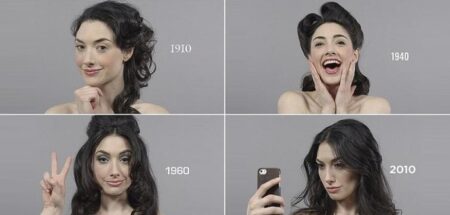 Maquillage & Coiffure : 100 ans de beauté féminine en 1mn