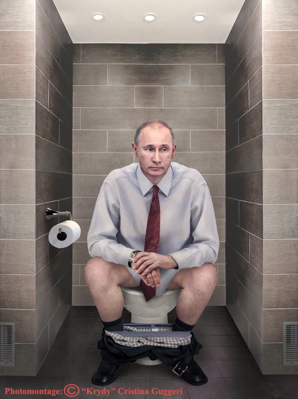  Vladimir Poutine, Président de la Fédération de Russie en train de chier au petit coin