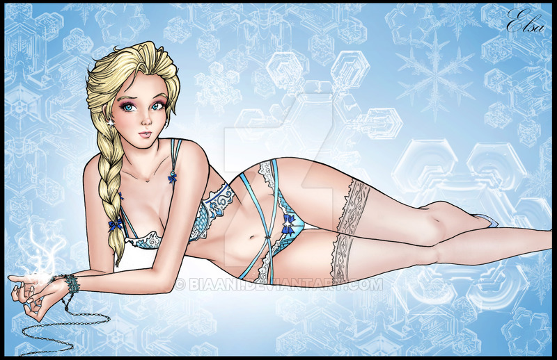 Princesse disney sexy en lingerie : Elsa - La reine des neige (Frozen)