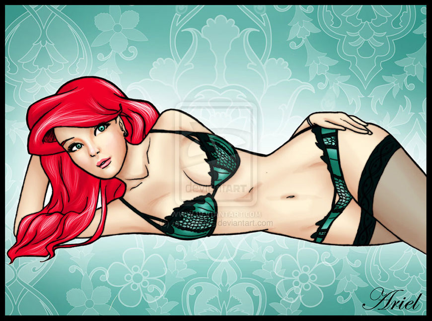 Princesse disney sexy en lingerie : Ariel - La petite sirène