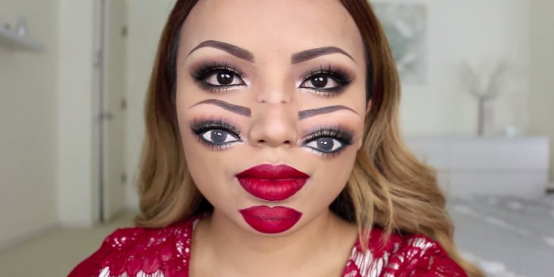 maquillage double visage pour halloween