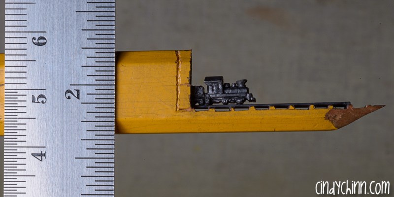 Cindy-Chinn-sculpture-train-minature-mine-crayon-01