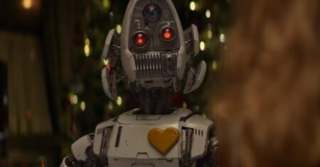 pub de Noël 2017 Edeka avec un robot
