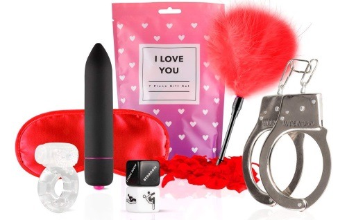 LoveBoxxx Coffret Cadeau Kit érotique pour Femmes/Hommes/Couple Adulte avec 7 Jouets