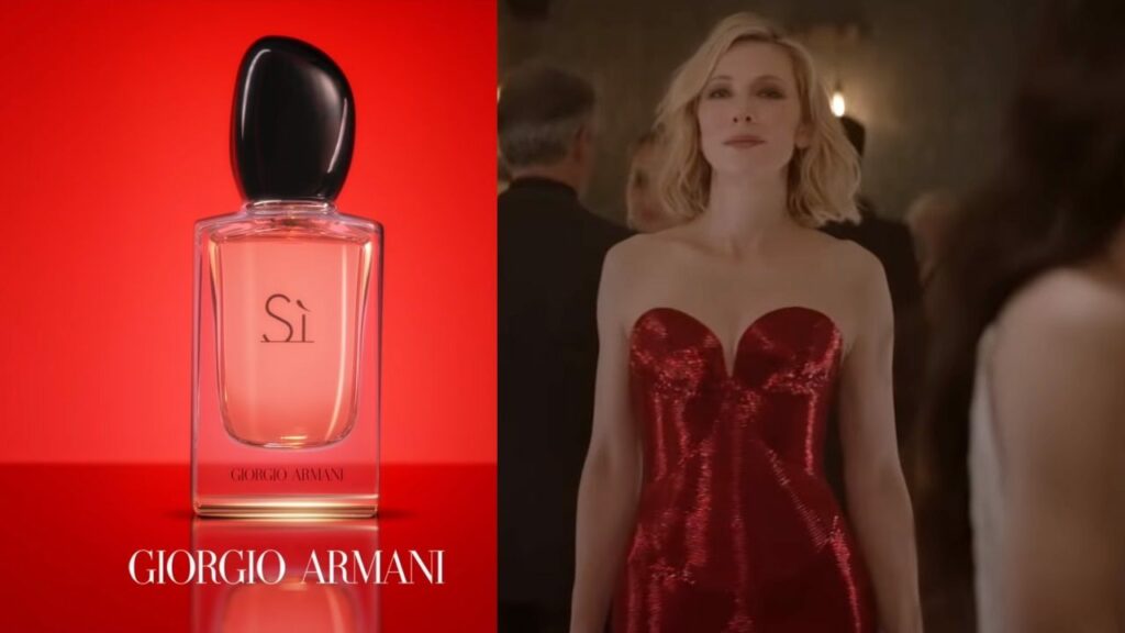 pub 2019 du parfum Si de Giorgio Armani avec Cate Blanchett
