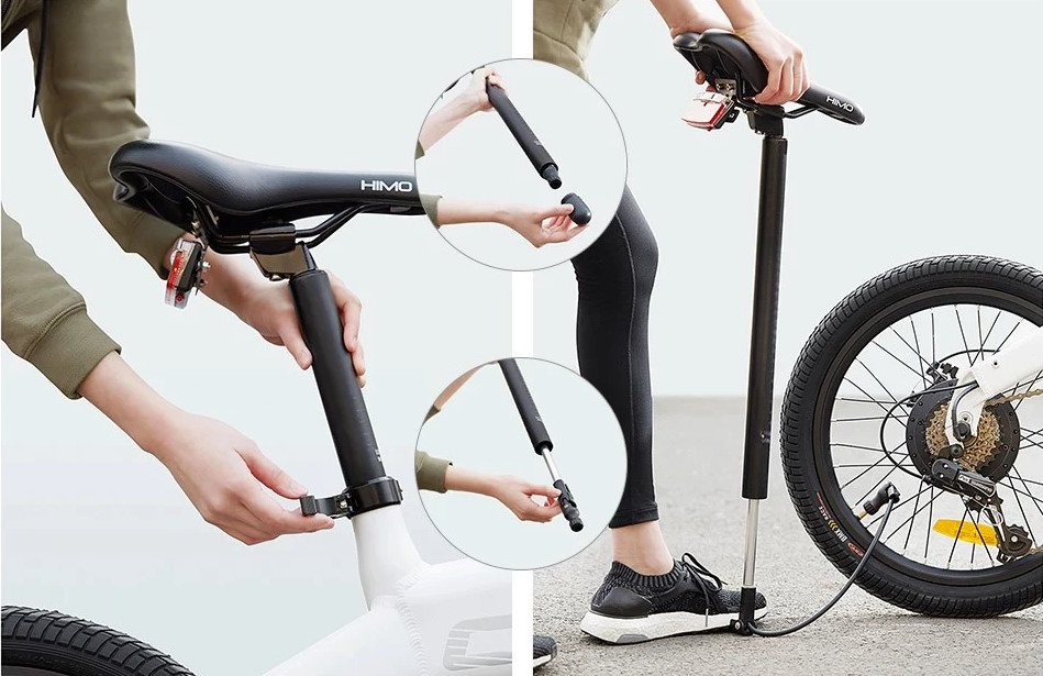 Xiaomi Himo C20 : pompe à vélo dans la tige de selle