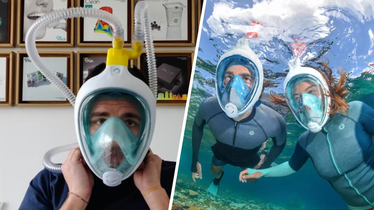 Covid-19 : un masque de snorkeling Decathlon transformé en respirateur