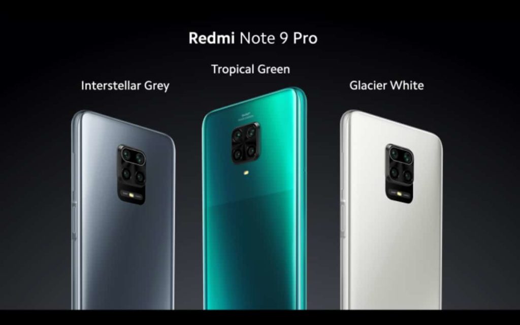 redmi note 9 pro couleurs