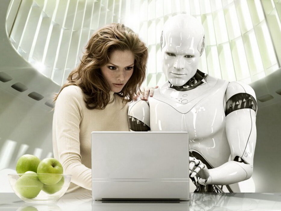 IA et humain devant ordinateur