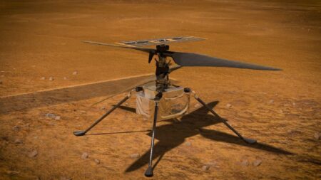 L'hélicoptère Ingenuity sur Mars.