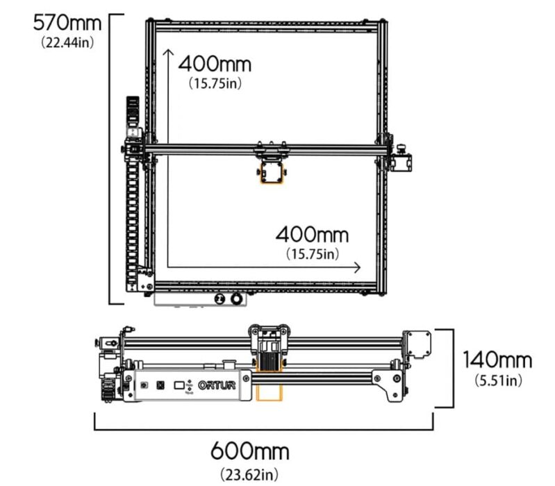 Ortur Laser Master 2 Pro : taille