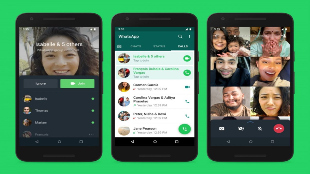 WhatsApp appel groupe en image
