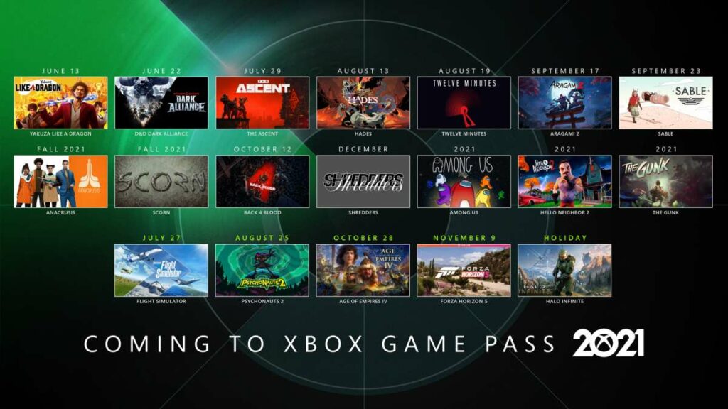 sorties jeux xbox game pass
