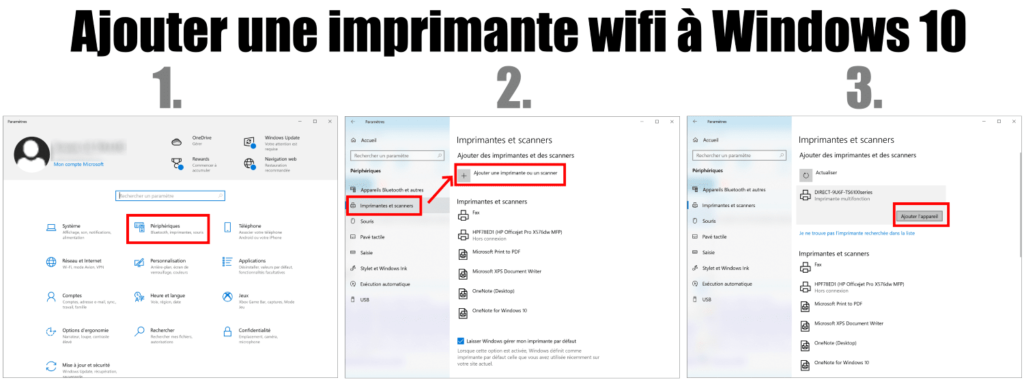 Ajouter une imprimante wifi à Windows 10