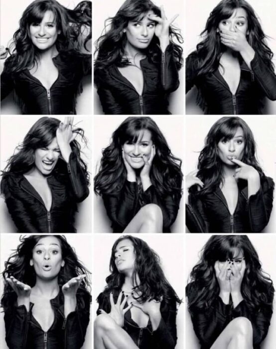 exemples d'expressions corporelles d'une femme qui pose lors d'un shooting photo