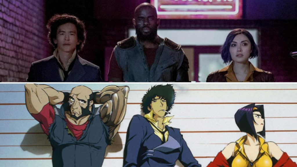 Les trois personnages principaux de Cowboy Bebop