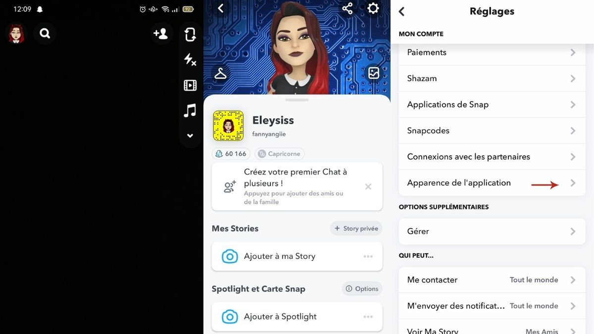 Snap en mode sombre : comment mettre Snapchat en noir
