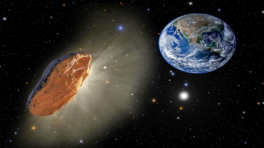 Oumuamu et la Terre en image