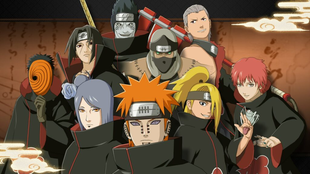 Quelques personnage de la saga Naruto