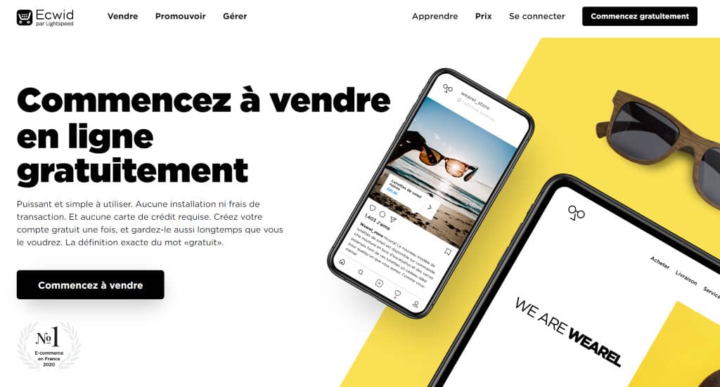 Ecwid by Lightspeed vendre en ligne