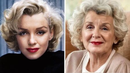 Visage de Marilyn Monroe vieille - IA