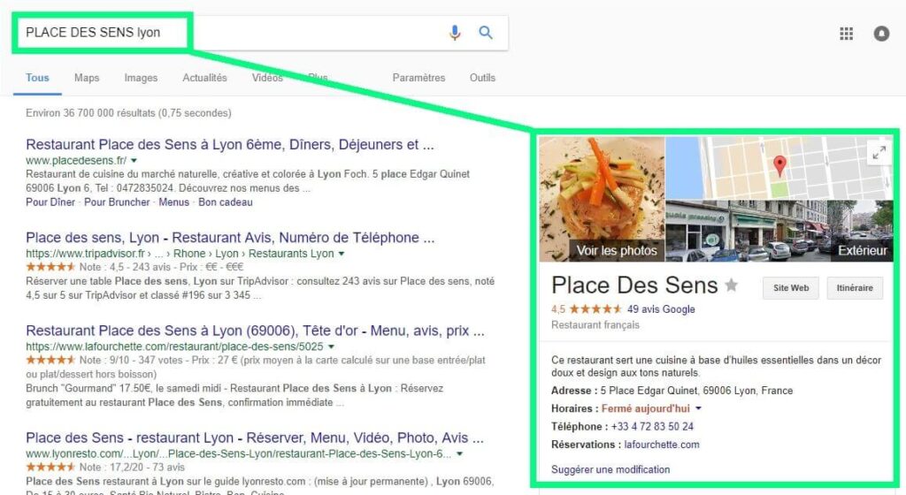 Use Google My Business to check if a site is trustworthy