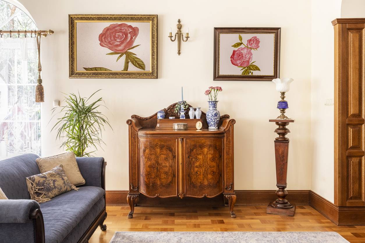 décoration excentrique avec des meubles vintage