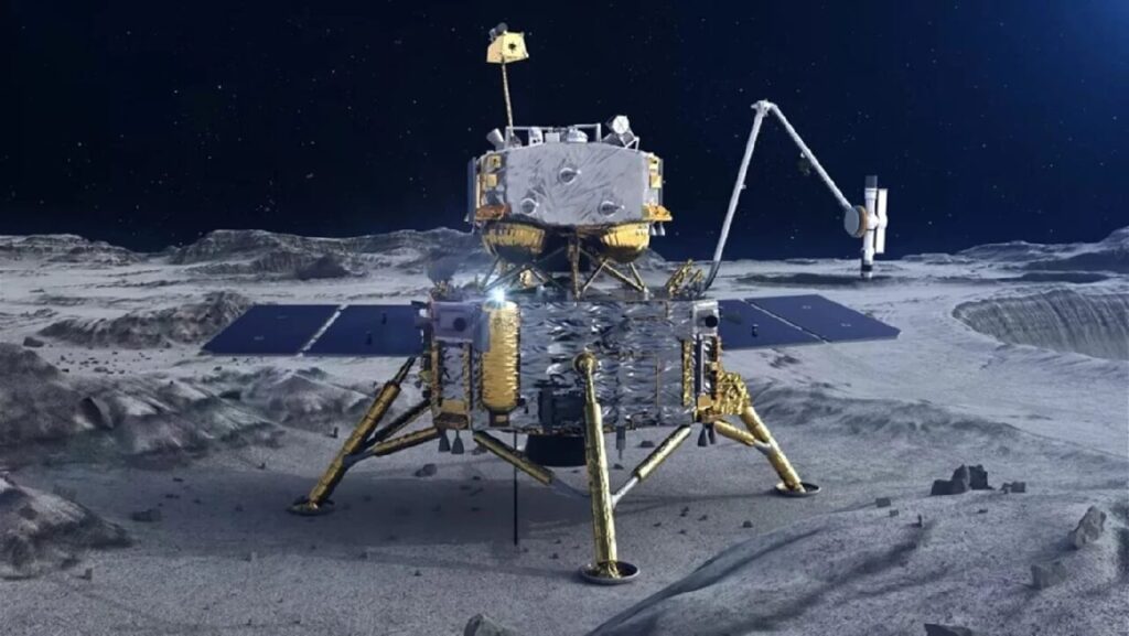 La sonde de la mission Chang’e-5 sur la Lune