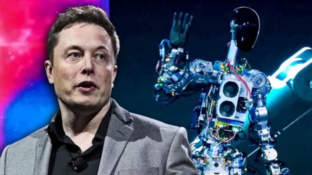 Elon Musk et le robot Optimus de Tesla