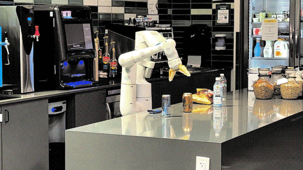 Le robot majordome de Google en train de servir des boissons