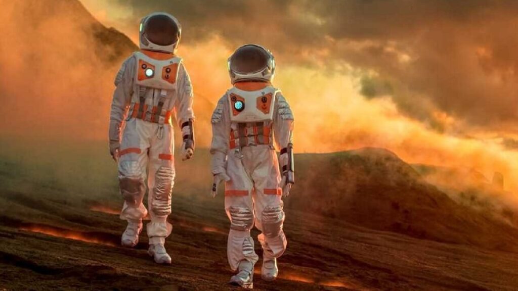 astronautas en marte