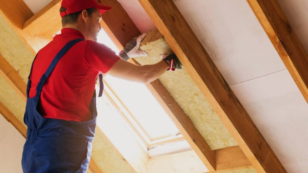 travaux d'isolation thermique d'une toiture