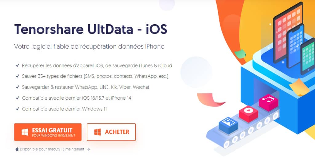 Tenorshare UltData ios recovery software