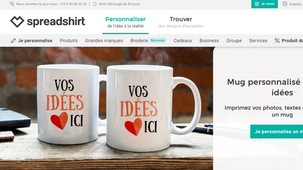 mug personnalise sites idees spreadshirt
