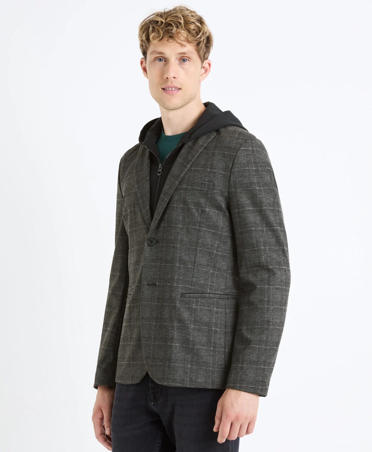 veste à capuche zippé homme