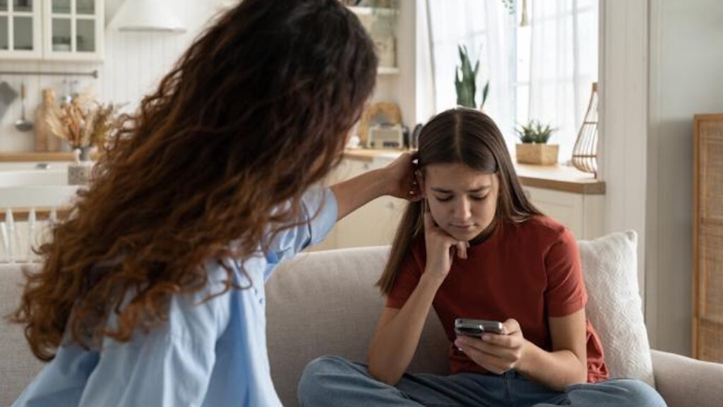 jeune fille sur les réseaux