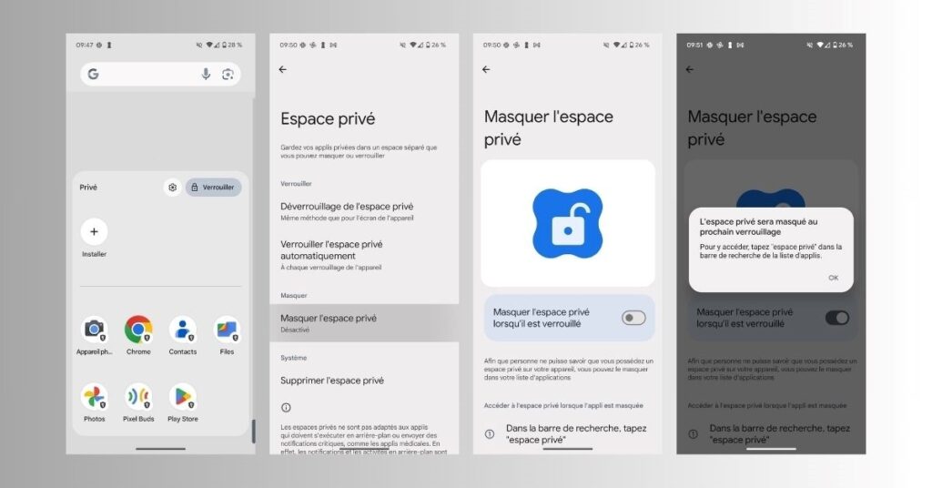 Créer un espace privé