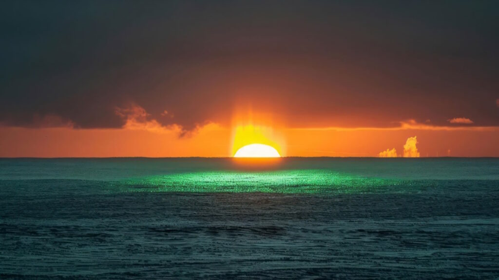 rayon vert coucher soleil