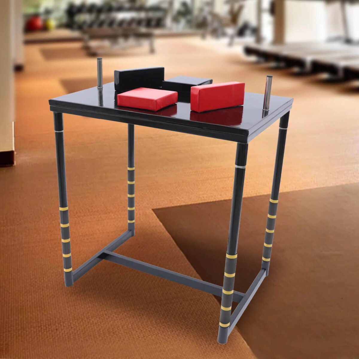 Table De Bras De Fer HENGGE – Structure Acier, 90x65x100 Cm, Coussin EVA, Coudière Réglable – Pour Maison, Salle De Sport