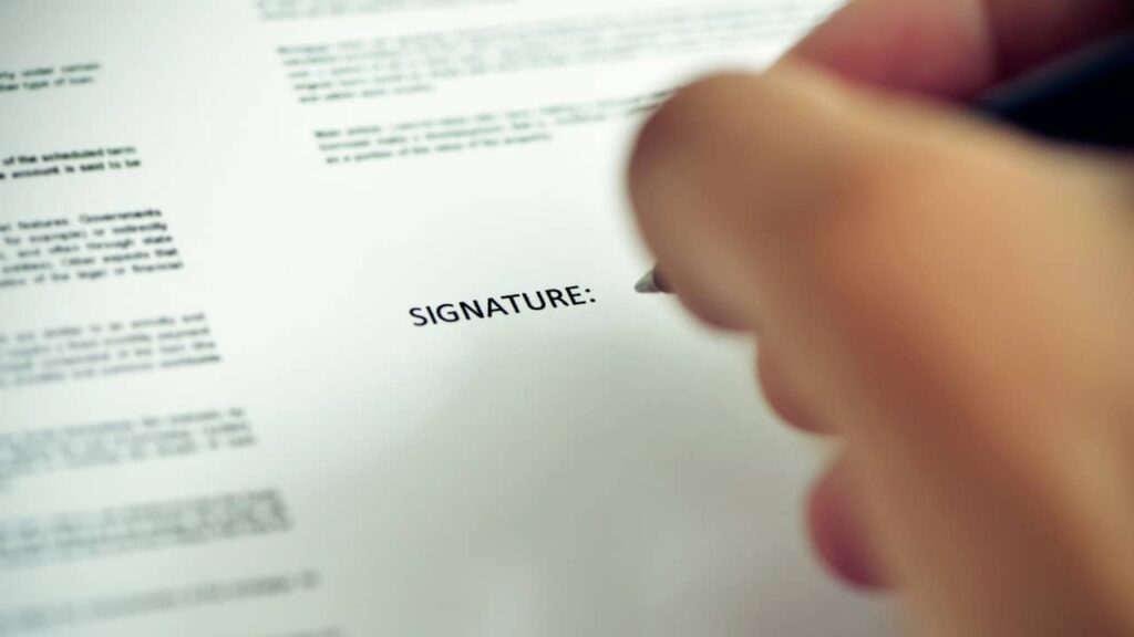 signature contrat