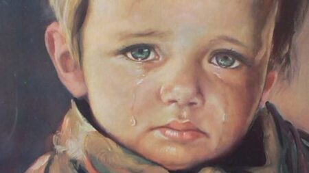 tableau maudit garcon qui pleure