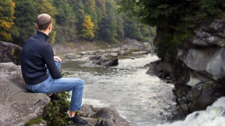 homme nature riviere foret