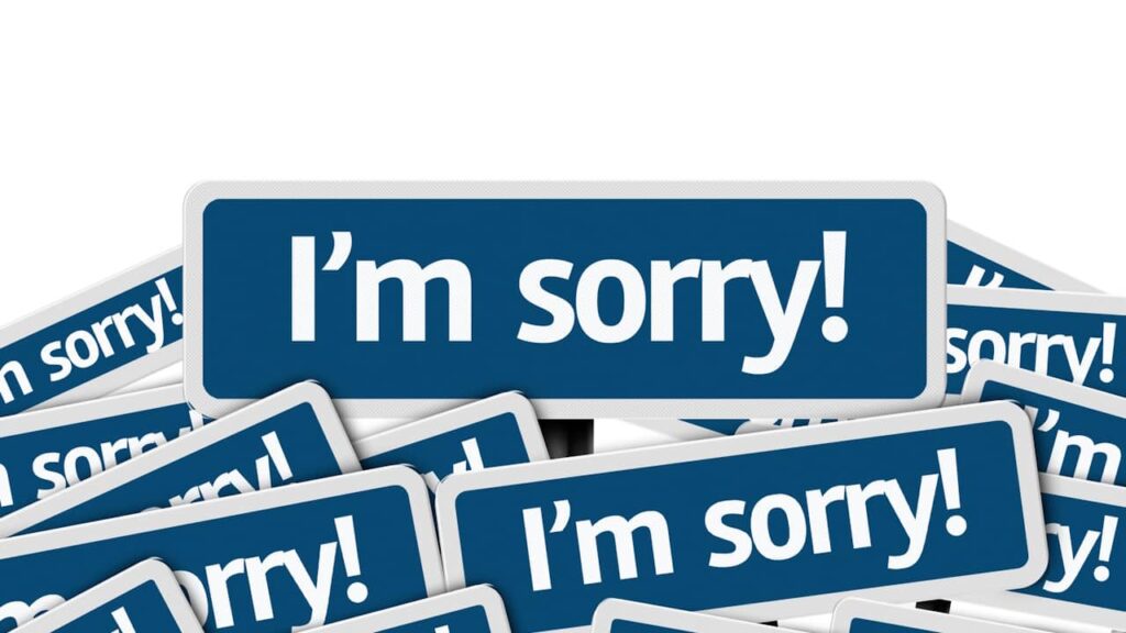 i m sorry désolé remords