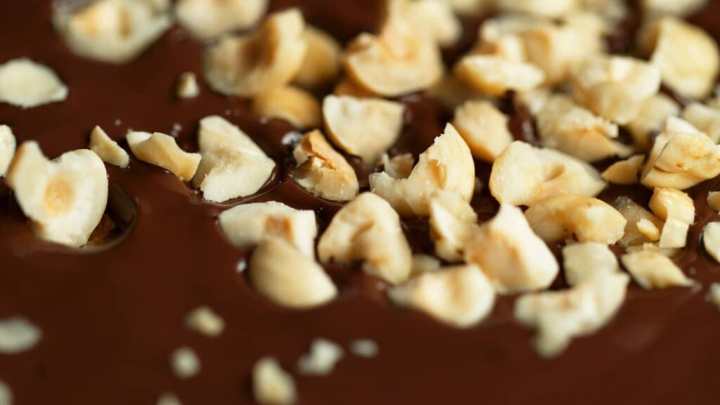 noisettes concassées chocolat