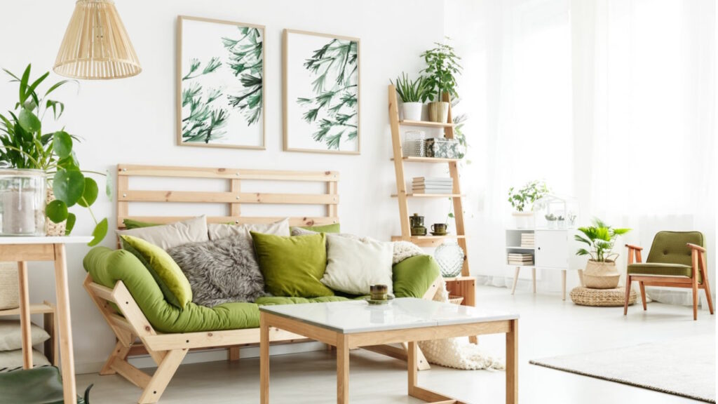 Le salon et les espaces de vie