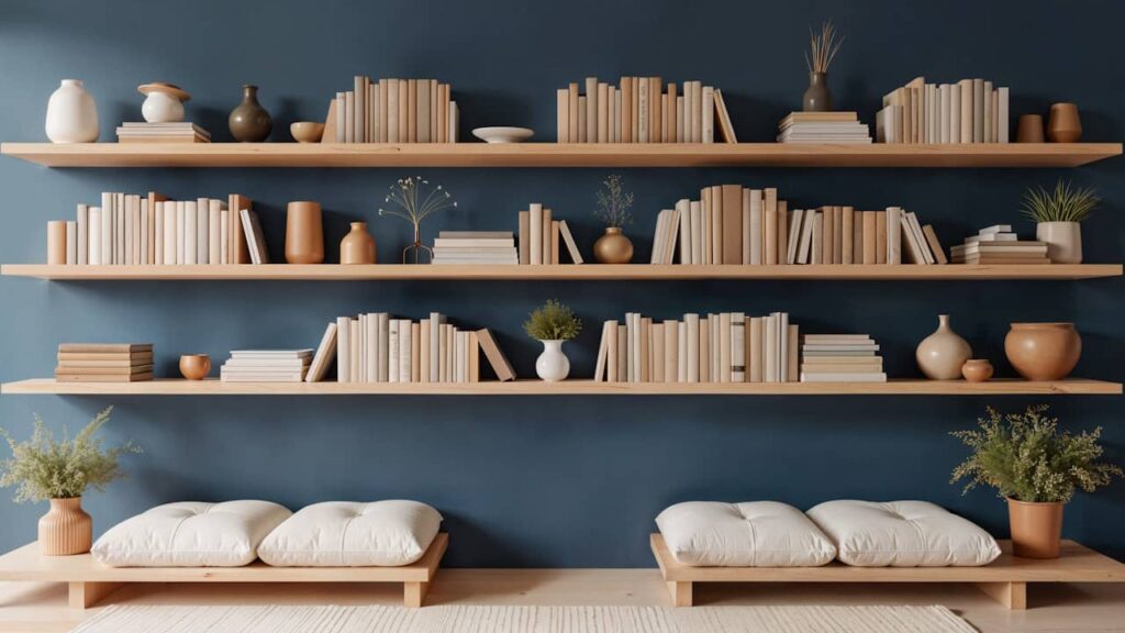 etagere bien rangée minimaliste