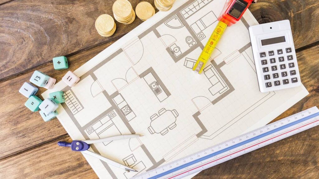 plan logement appartement mur